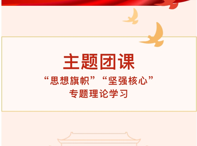 【主题团课】我校开展学习“思想旗帜”“坚强核心”主题团课